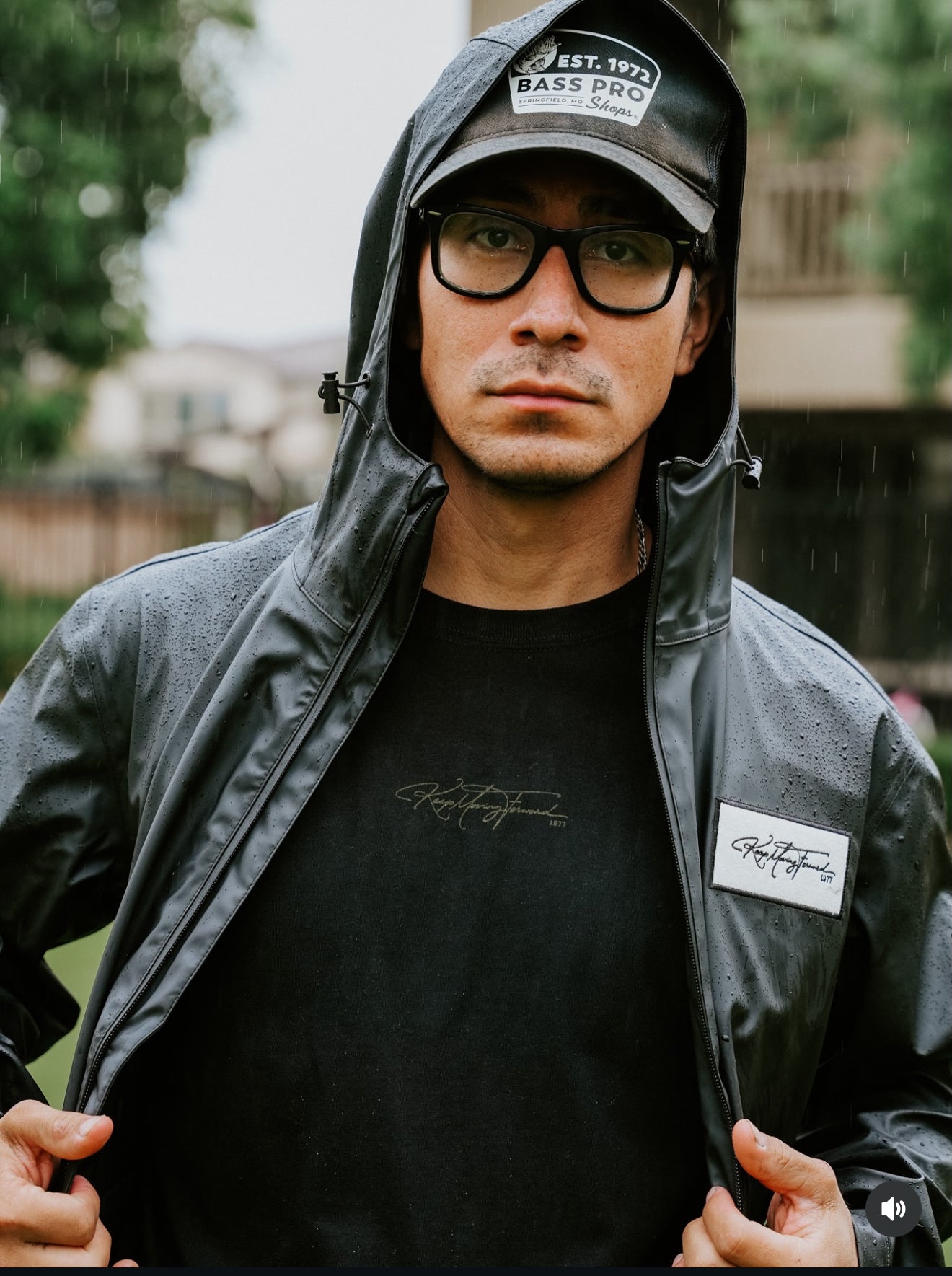 Black KMF rain Jacket