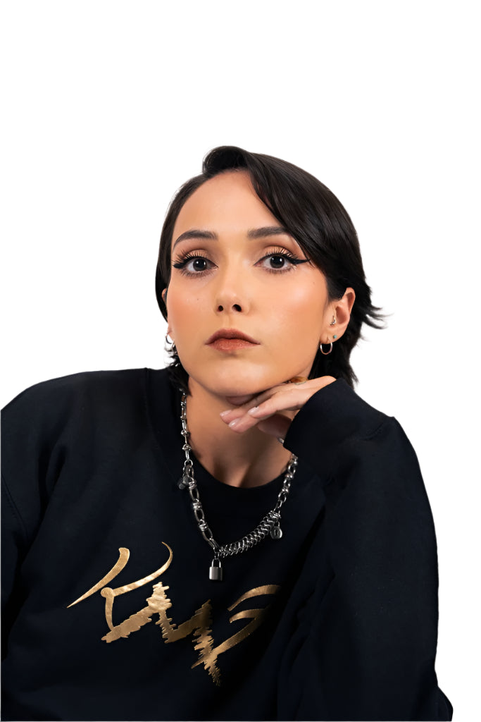 Black KMF Shirt with Gold Logo