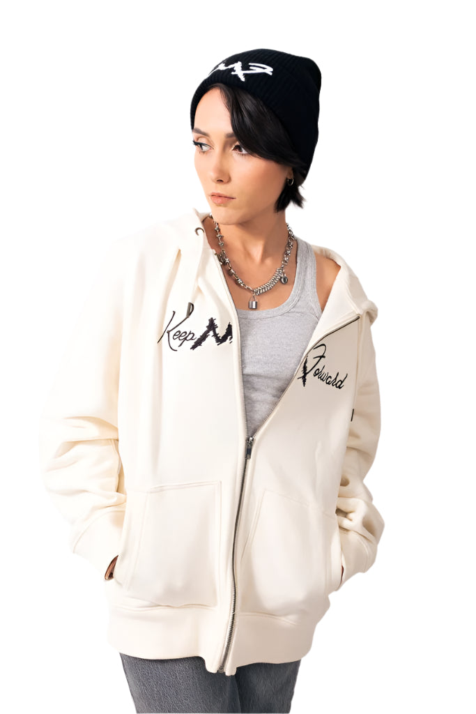 Ash Heather Zip-Up Hoodie